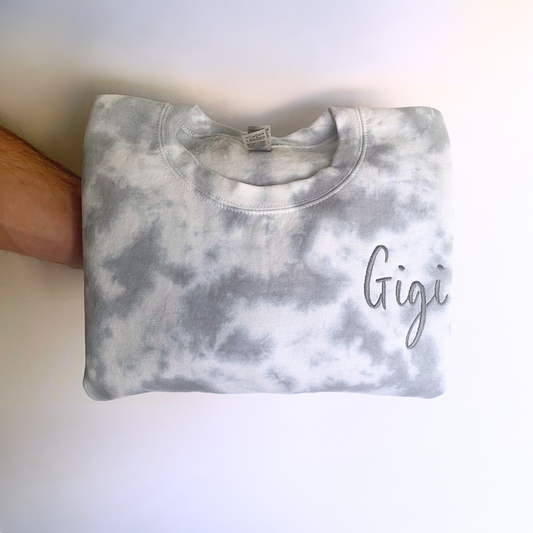 Gigi Embroidered Tie Dye Sweatshirt